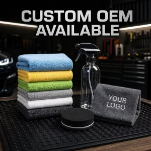 Custom Size Microfiber Kitchen Towel Super Absorbent Oil Resistant Cleaning Cloth for Countertop Stove