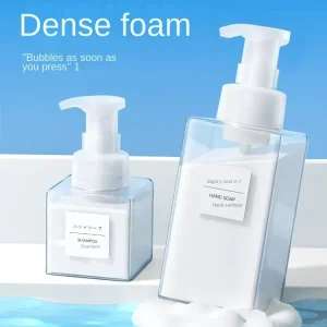 Custom Square Bubble Bottle Foam Pump Hand Sanitizer Squeeze Foam Facial Cleanser Shampoo