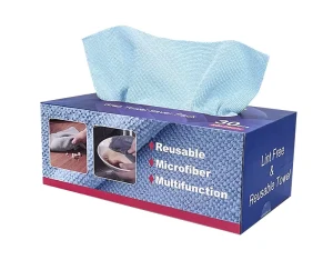Custom Strong Absorption Microfiber Cleaning Cloths Quick Dry Disposable Reusable Kitchen Glass Microfiber Towel Dispenser Box