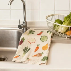 Custom Tea Towels Kitchen Microfiber Drying Dish Towel Flour Bag Tea Towel for Gift