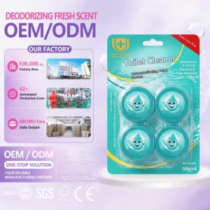 Custom Toilet Cleaning Tablets OEM ODM Tank Cleaners Export Ready Blue Foaming Formula Odor Removal Removes Urinary Scale