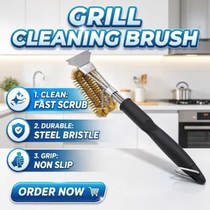 Custom Various Models Grill Brush With Scraper Wire Bristle Coiled Mesh BBQ Barbecue Cleaner OEM Support Outdoor Kitchen