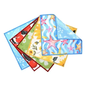 Custom Waffle Kitchen Towels and Dishcloths, Water-Absorbent Drying Towels