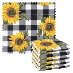 Custom Washable Reusable Microfiber Napkins Dish Cloths Eco-Friendly Absorbent Cleaning Towels for Kitchen Vehicles Outdoor Use