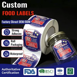 Custom Waterproof Matte Silver Stickers Colorful Self Adhesive Labels Customized Food Labels Daily Chemical Product Stickers