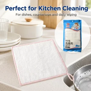 Custom White 30cm Sanitary Cotton Rags Microfiber Cleaning Cloths for Office Household Kitchen Use