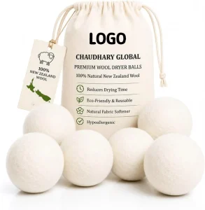 Custom XL Size 7cm Eco Friendly Reusable 100% New Zealand Wool Dryer Balls Natural Soft Custom Color Logo Shorter Drying Time