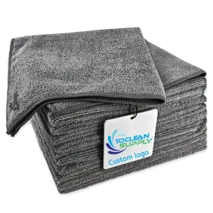 Custom logo Polyester and Polyamide Microfiber Quick Dry Edgeless Car Cleaning Cloth Microfiber Cleaning Towels
