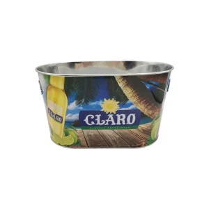 Customizable 10L Metal Oval Beer Ice Bucket for Party