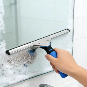 Customizable 14 in Window Cleaning Squeegee Stainless Steel Blade Bathroom Mirror Shower Bulk Supply