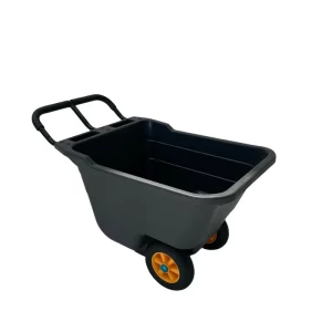 Customizable 150kg Plastic Outdoor Dump Trailer Cart with Solid Rubber Wheels OEM Support Tool Storage Platform