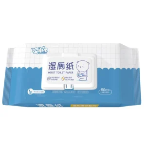 Customizable 80pcs Disposable Flushable Wet Toilet Tissue Papers Adults and Babies’ Cleansing Wipes