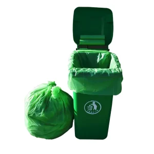 Customizable Black PLA Bioplastic Compostable Biodegradable Flat Trash Bags Heat-Seal Gravure Printed