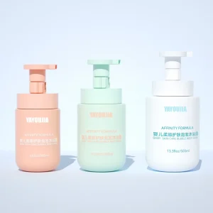 Customizable Cute Round Hand Sanitizer Cleansing Foam Pump Bottle 200ml 300ml 500ml for Facial Cleanser Shampoo Packaging