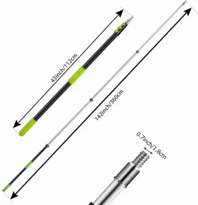 Customizable Multi Purpose Telescopic Cleaning Tool Adjustable Aluminum Pole with Durable Built In Metal Tool