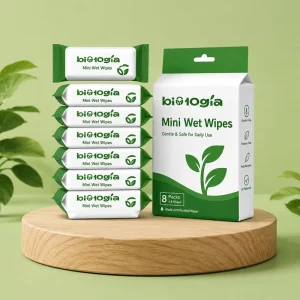 Customizable Organic Mini Wet Wipes Daily Use MINI for Water Skincare Cleansing Wipes for Cleaning