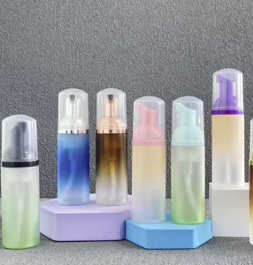Customize 30ml 60ml 80ml Gradient Matte PET Foam Mousse Bottle Pump Bottle Laundry Detergent Hand Sanitizer Foam Cleaning Liquid