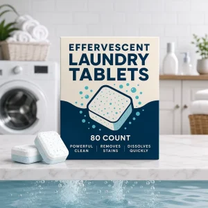 Customize OEM Organic Instant Laundry Tablets Eco friendly Biodegradable Solid Laundry Detergent Tablets