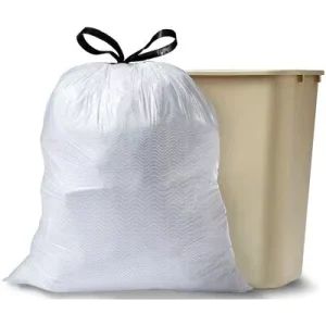 Customized 13 Gallon Black Drawstring Plastic Compostable Household Trash Liners Bulk Roll of Garbage Bags for Home Use