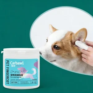 Customized 50 Sheets Soft Pet Stain Removal Ear Wipes for Dogs & Cats Fragrance Free Deodorising Dog Wipes Pet Ear Wipes