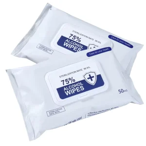 Customized 75% Alcohol Nonwoven Antibacterial Household Hand Sanitizing Wet Wipes