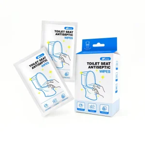 Customized Alcohol Antibacterial Antiseptic Cleansing Disposable Portable Flushable Wet Toilet Wipes
