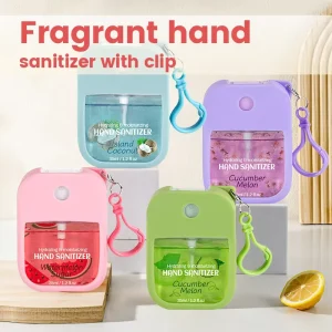 Customized Brand Logo Wash Free Hand Sanitizer Perfume Spray Fruit Flavor Germicidal Pocket Hand Wash Credit Card Hand Mist