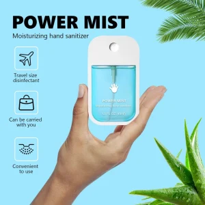 Customized Brand logo Touch Hand Sanitizing Fresh Fruit Scents Kills Germs Hydrating Hand Sanitizer Gel 45ml Transparent