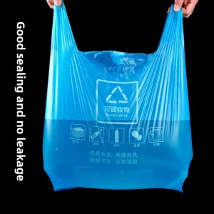 Customized Color Extra Thick PE Sustainable Kitchen Trash Bags Dry and Wet Food Waste Classification Vest Style