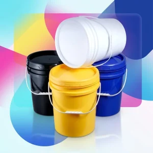 Customized Color Size Premium Food Grade Sealed 0.26 5 Gallon PP Plastic Buckets with Handle Lids