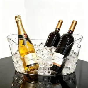 Customized Design Ice Bucket Champagne Beer Cooler Plastic Ice Bucket for Bar Drinks Cooler