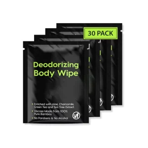 Customized Disposable Flushable Deodorant Body Wipes Individually Wrapped for Men Men’s Cleansing Wipes