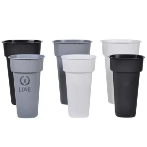 Customized Durable Pastoral Countryside Flower-soaking Buckets Plastic Street Stalls Square Large Size Specially