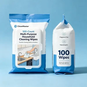 Customized Fragrance Free Antibacterial Cleaning Wipes Household All Purpose Wet Wipes for Kitchen Bathroom Disposable Wipes