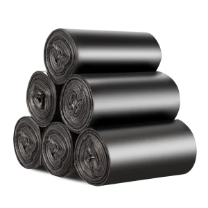 Customized Heavy Duty PE Trash Bags Black Disposable Plastic Garbage on Roll for Household & Cookware Industrial Use