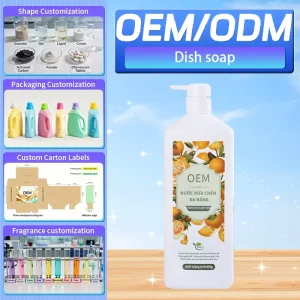 Customized Household Dishwashing Liquid Concentrated OEM Manufacturer for Processing Vegetables Tableware Cleaning Products