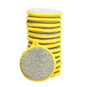 Customized Ingot Round Double-Sided Dishwashing Sponge Scrubber Towel