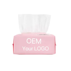 Customized LOGO OEM Service Free Sample Facial Cosmetic Special Makeup Clean Face Disposable Towel Tissue Plant Fiber Towel