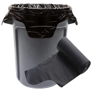 Customized Logo Disposable S-Shaped Heat Seal Handle Plastic Garbage Bags for Household Packaging Trash
