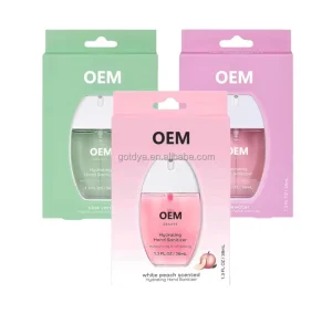 Customized Logo Hand Sanitizing Chemical Flower Fruit Scent 99.99% Germ Protection Hydrating Hand Sanitizers Spray Mist