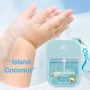 Customized Logo Touch Hand Sanitizer 30ml Fruit Flavor Medical Alcohol Germicidal Hand Wash 70% Alcohol Perfume Spray