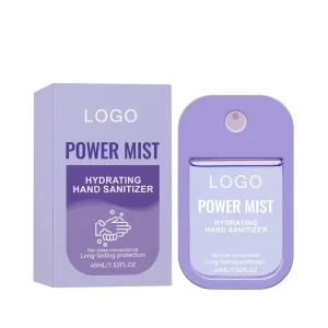 Customized Logo Touch Hand Sanitizing Fresh Fruit Scents Kills Germs Hydrating Hand Sanitizer Perfume Spray Mist