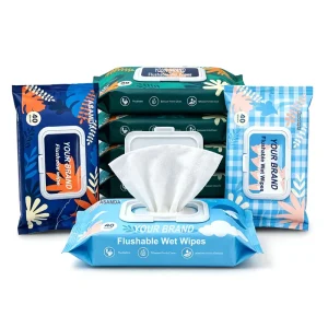 Customized Mini Hygienic Non Woven Household Wet Toilet Wipes 15X20cm Individually Wrapped Cleansing Flushable Travel