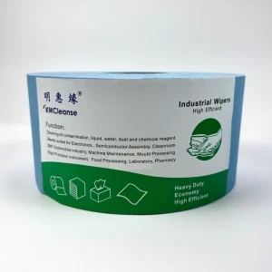 Customized Perforated Roll Blue Woodpulp Polyester Heavy Oil Degreasing Cloths