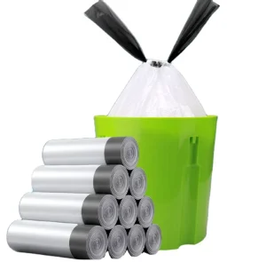Customized Plastic Drawstring Trash Bags with Logo Print
