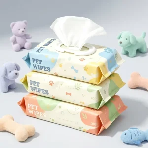 Customized Premium Soft Alcohol Free Non Woven Cleansing Pet Wet Wipes