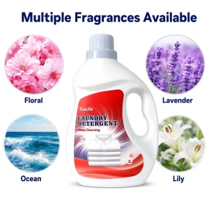 Customized Private Label Laundry Detergent OEM Service Cloth Washing Liquid Detergent Household Products 2L 3L