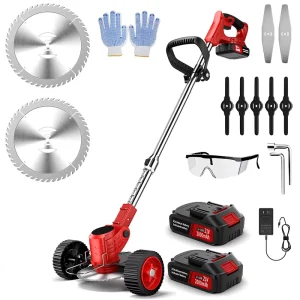 Customized Processing DIY Lithium Ion Battery Telescopic Lawn Mower Electric Cordless 21V High Power Grass Trimmer 15cm Cut