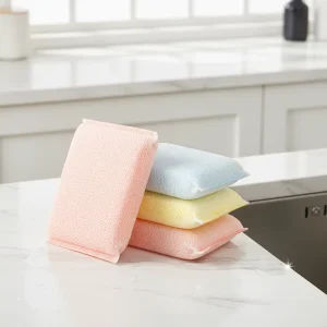 Customized Rectangle Non-Metal Water Absorption Kitchen Cleaning Sponge Pad