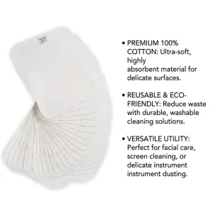 Customized Reusable White Cotton Non woven 8*8in 50gsm Skin Care Baby Wipes